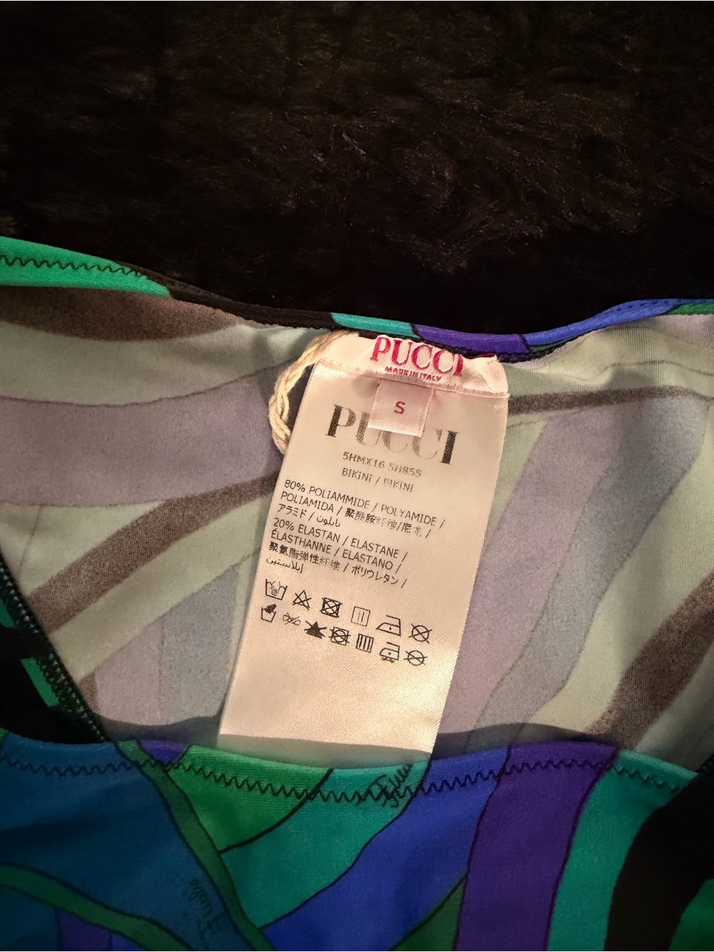 Emilio Pucci Bandeau Bikini Top & Matching Scrunchie Set with bikini bottom - Picture 8 of 12